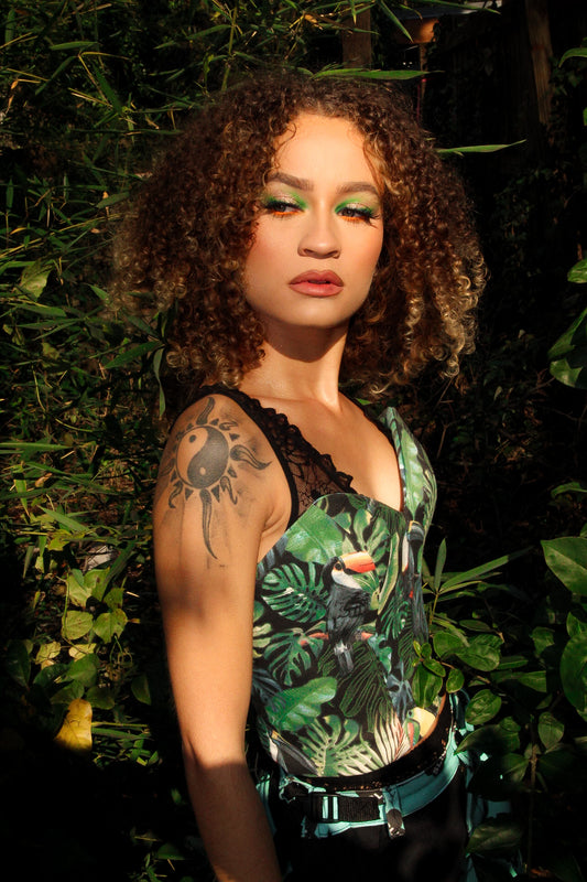 Toco Toucan Print Corset